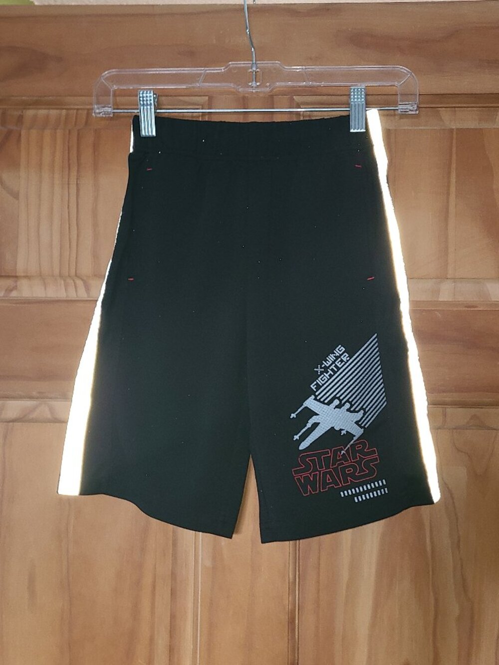 Boys Star Wars X-Wing Fighter Black Mesh Shorts